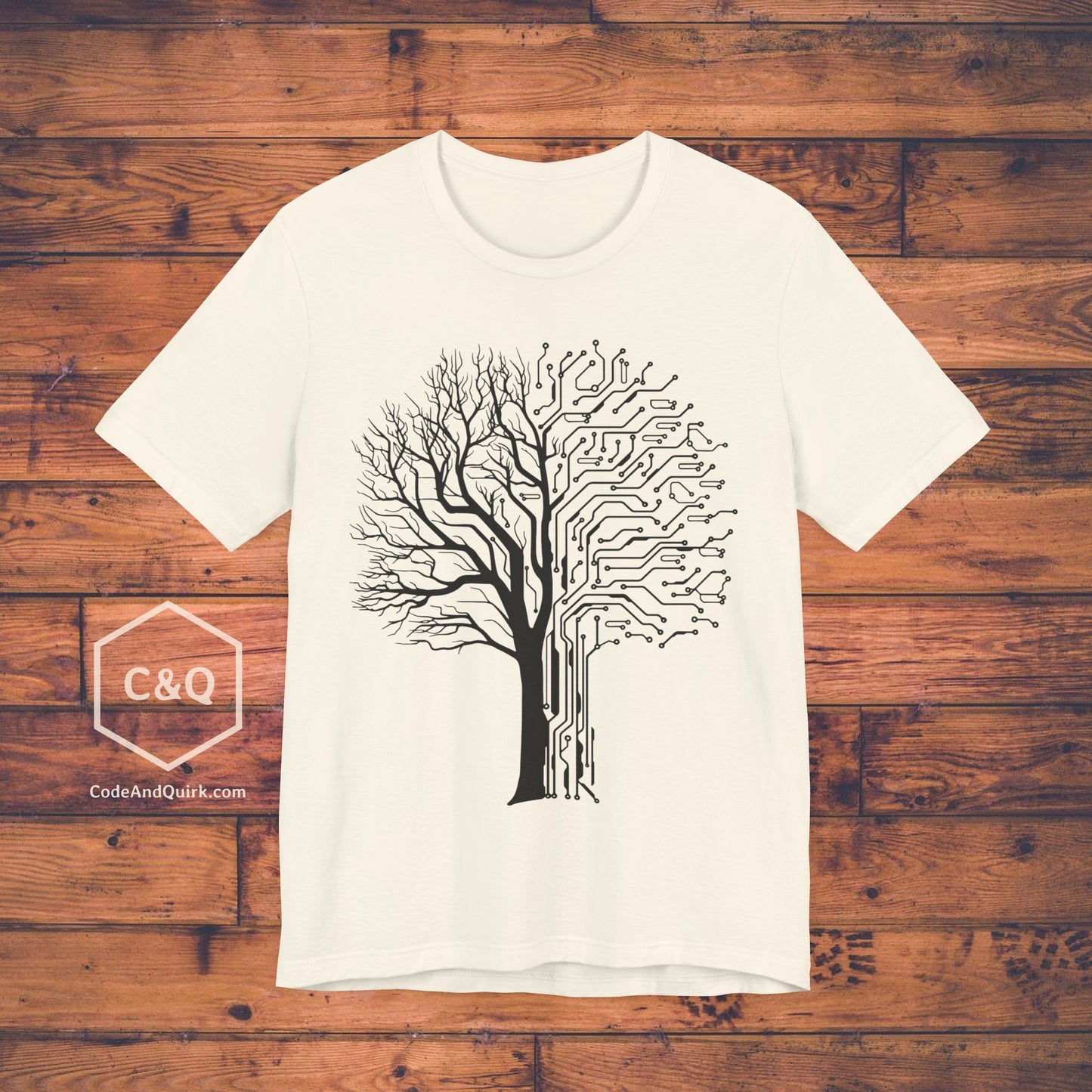 Electronic tree geeky T-shirt