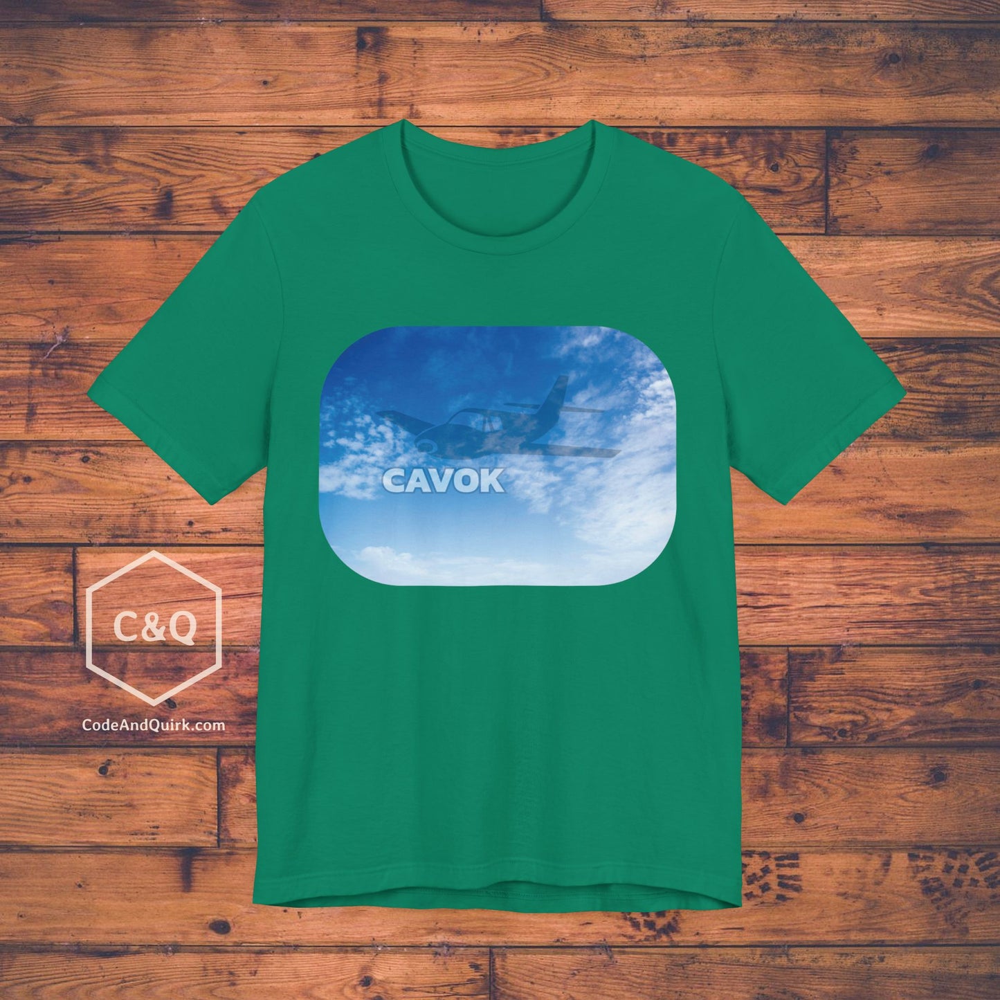 CAVOK blue sky aviation geek's T-Shirt v2