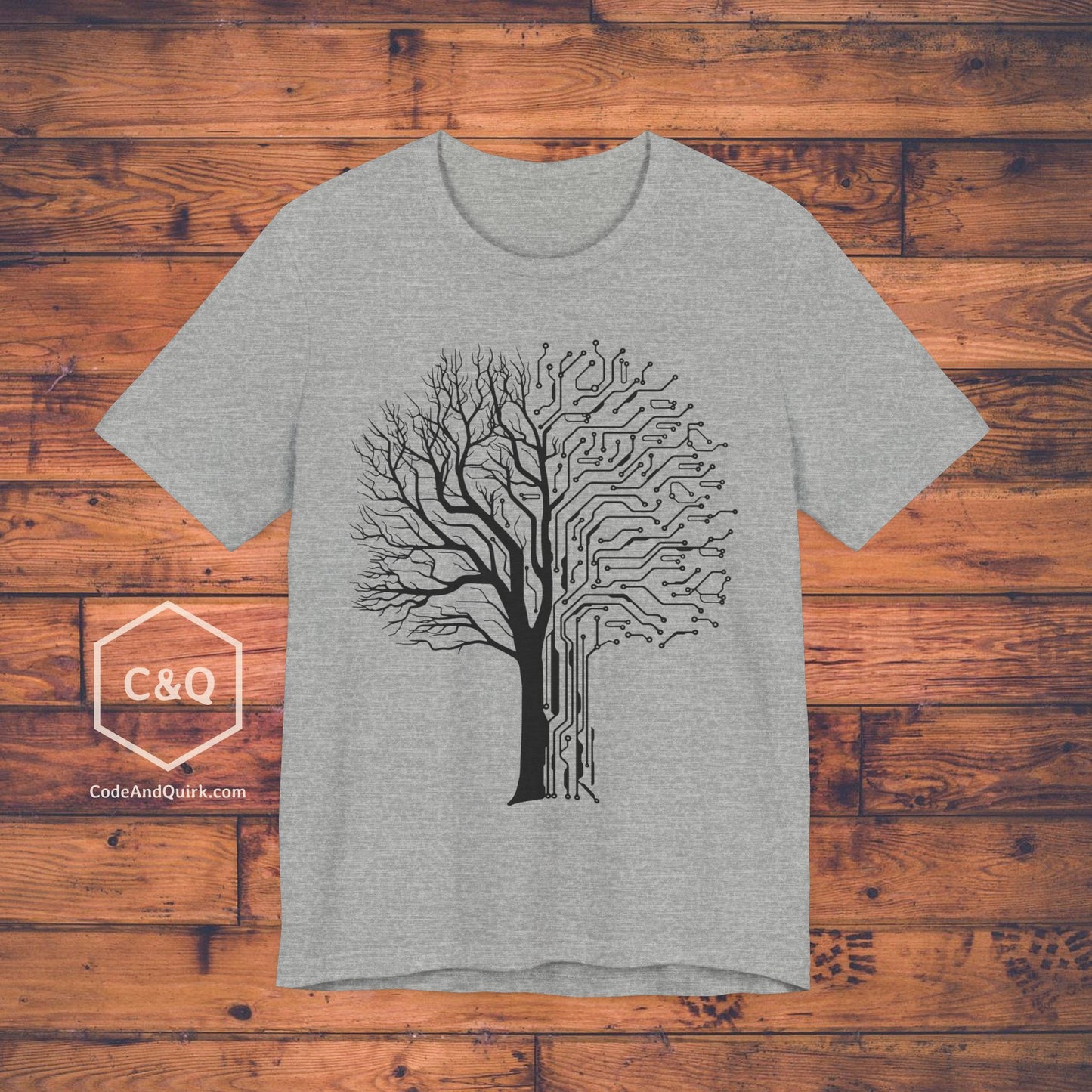 Electronic tree geeky T-shirt