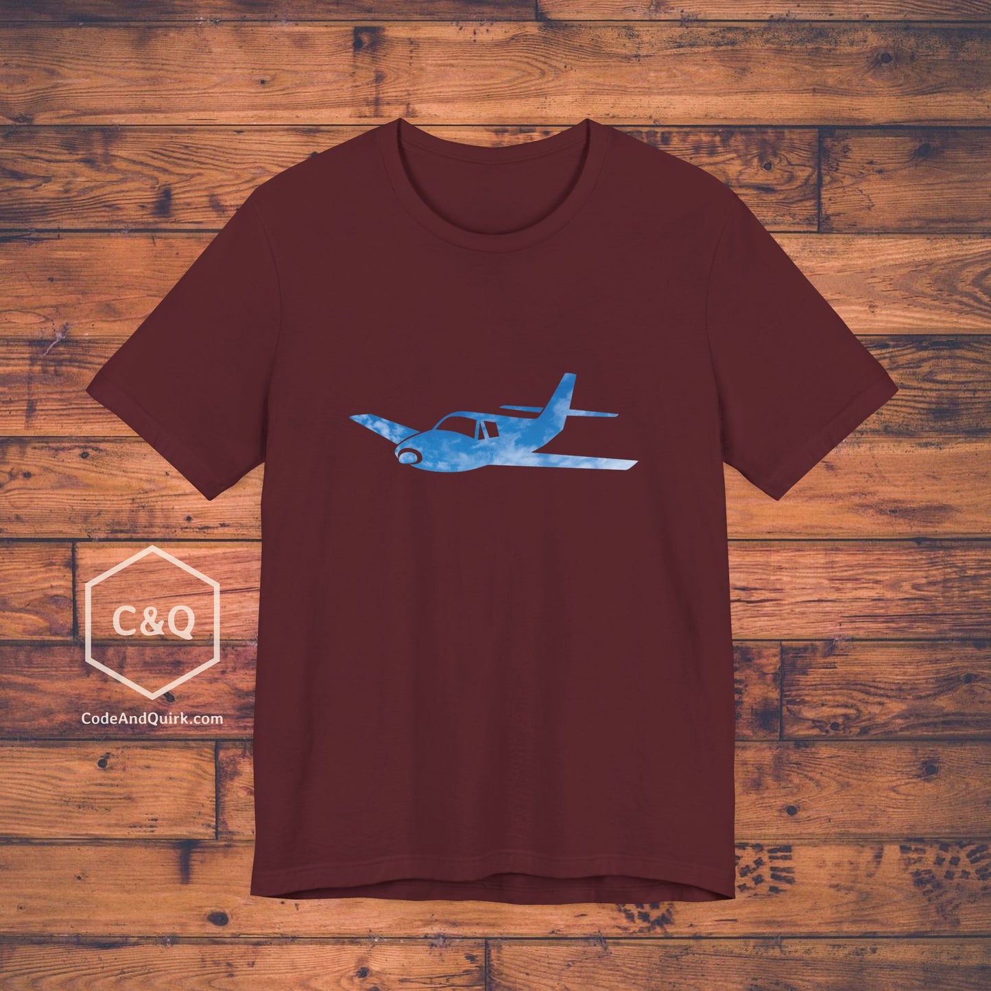 GA plane outline in the sky aviation geek's T-Shirt