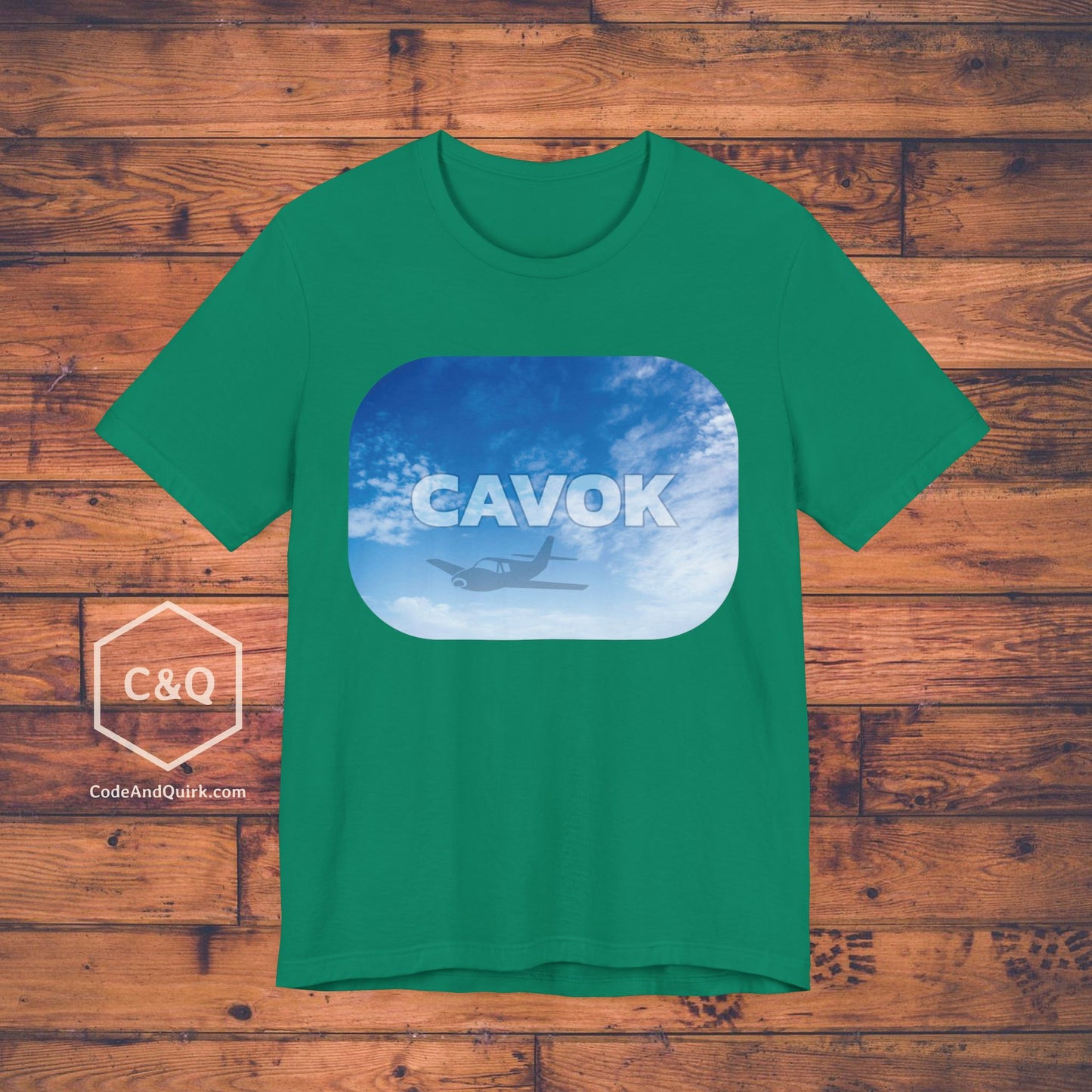 CAVOK blue sky aviation geek's T-Shirt v1