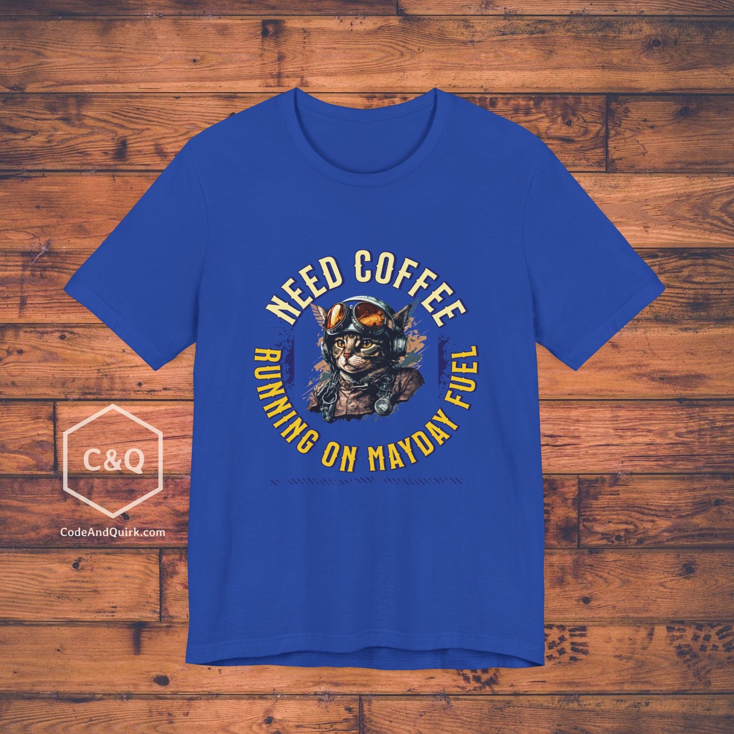 Mayday Fuel Pilot Cat - aviation fan's T-Shirt