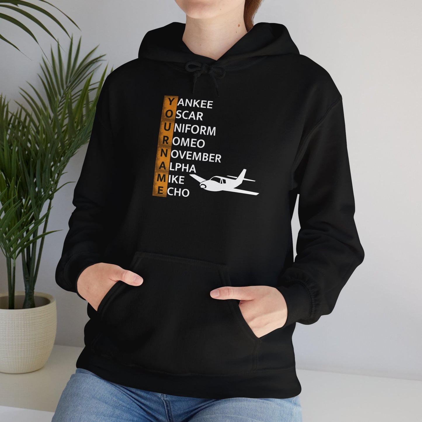 Your Name in NATO Phonetic Alphabet Personalized Aviation Hoodie
