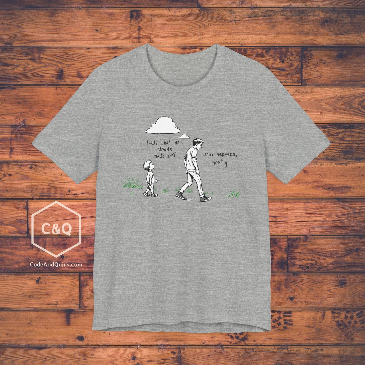 What are clouds made of - Linux servers, geeky T-shirt