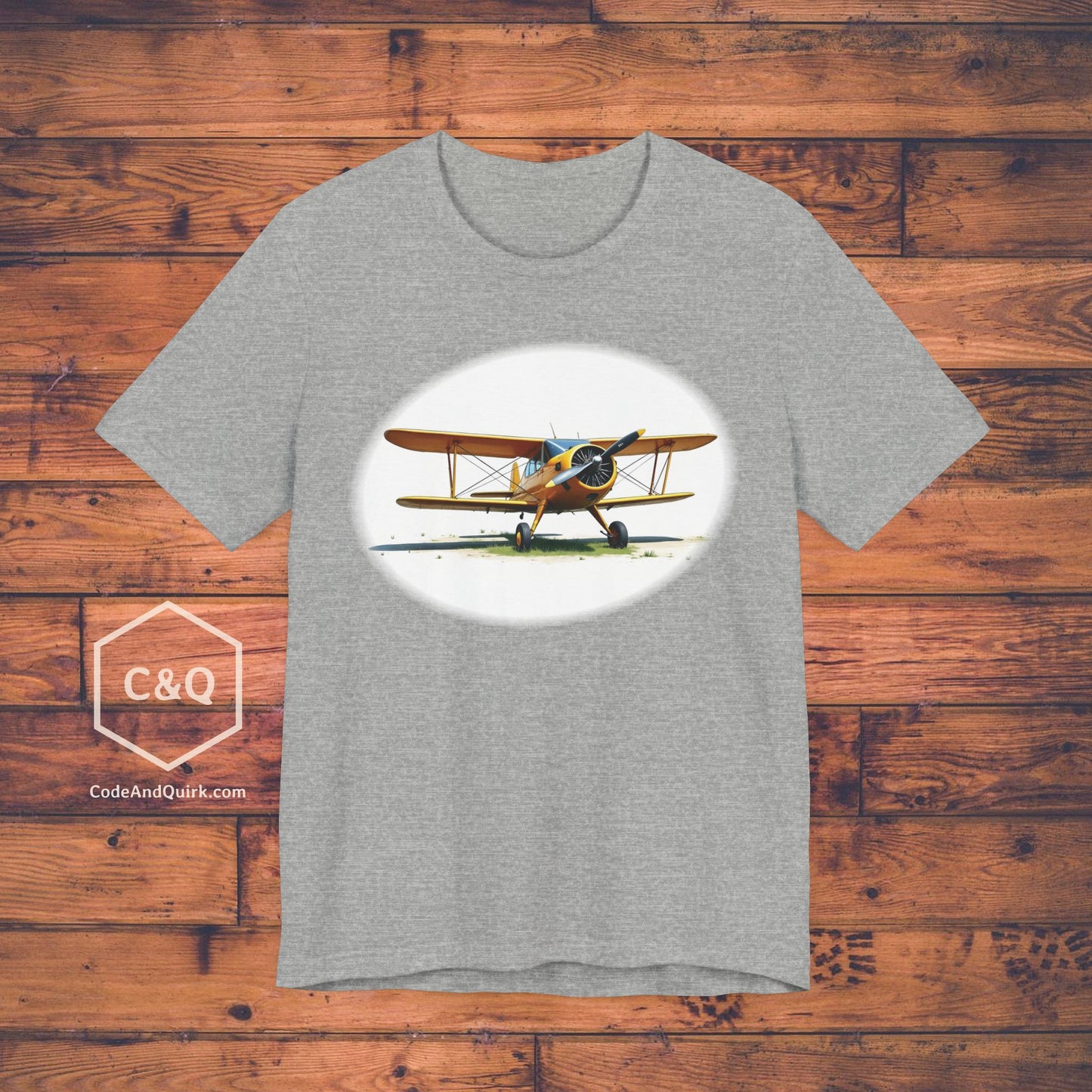 Single-prop GA biplane AN-2 on a grass airfield - aviation fan's T-Shirt