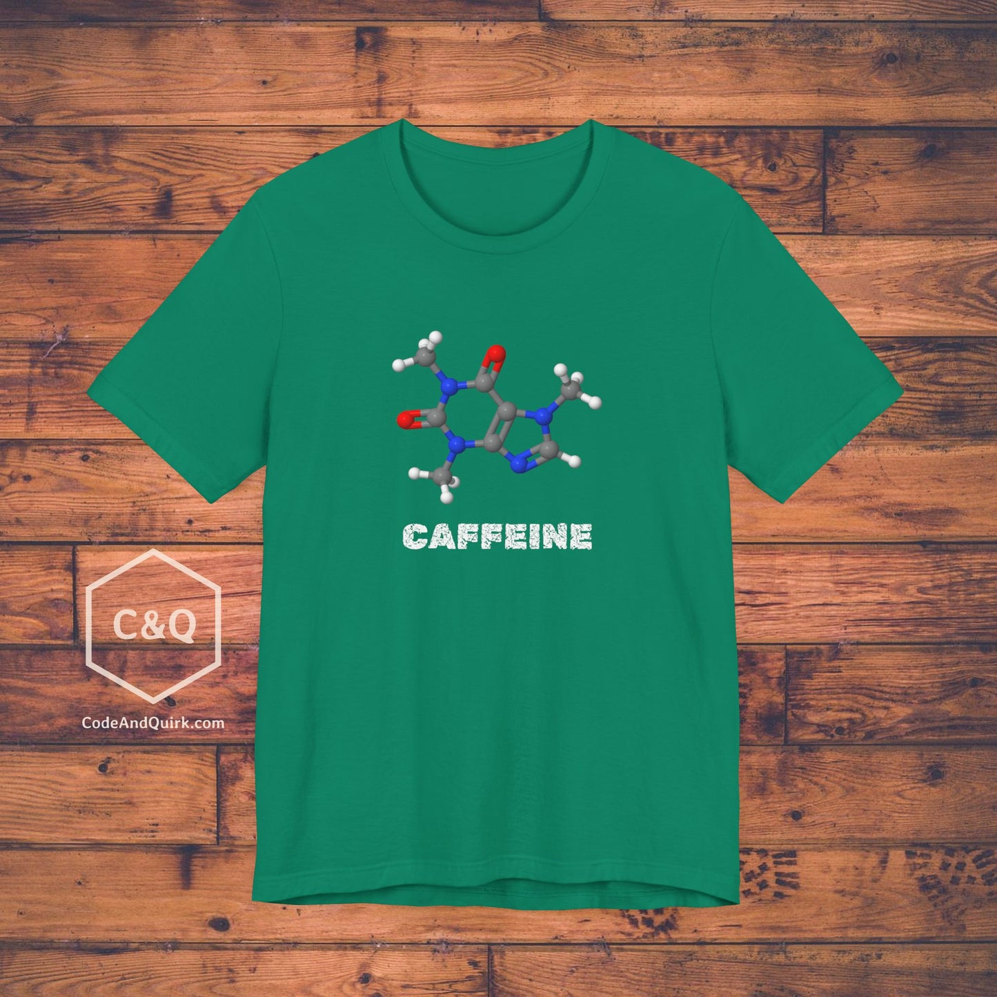 Caffeine Molecule Without Formula geeky T-shirt