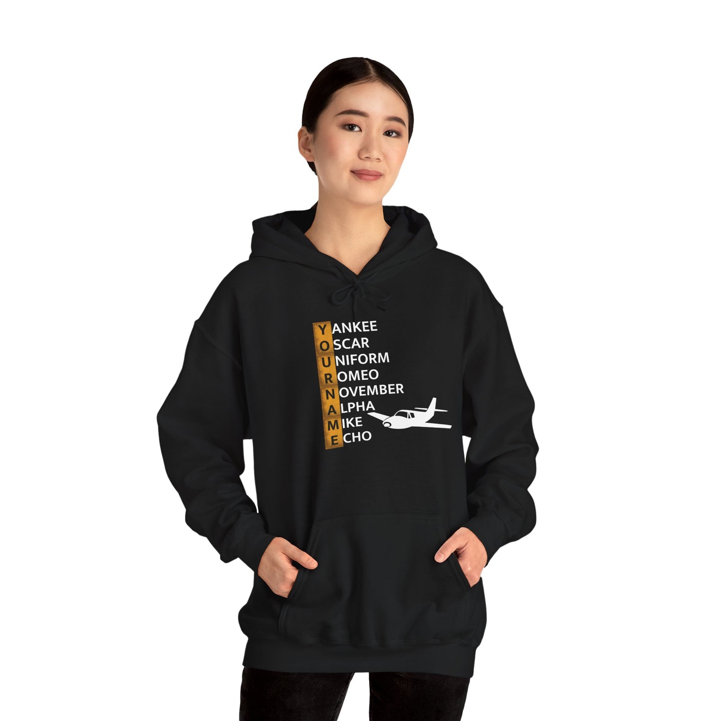 Your Name in NATO Phonetic Alphabet Personalized Aviation Hoodie