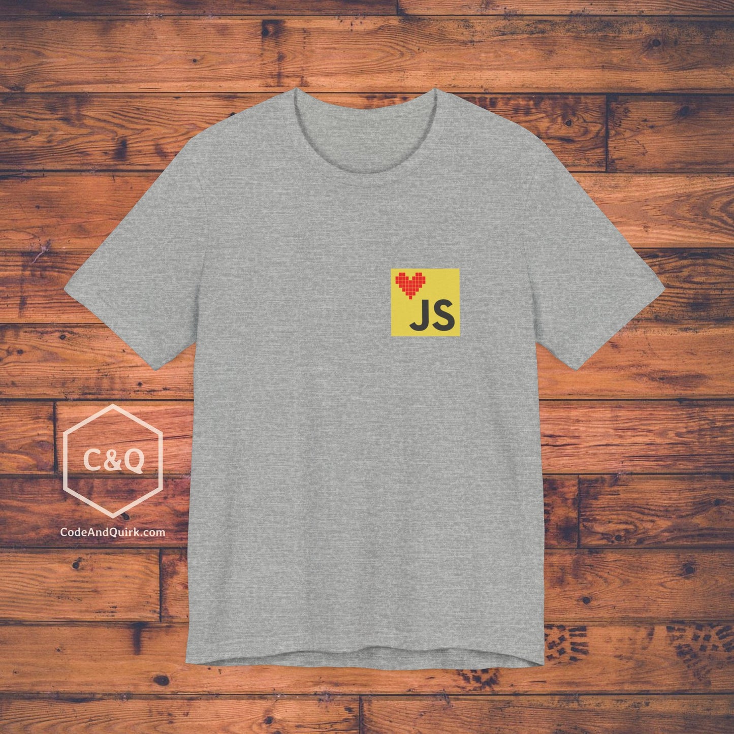 JavaScript Heart understated programmer's T-Shirt