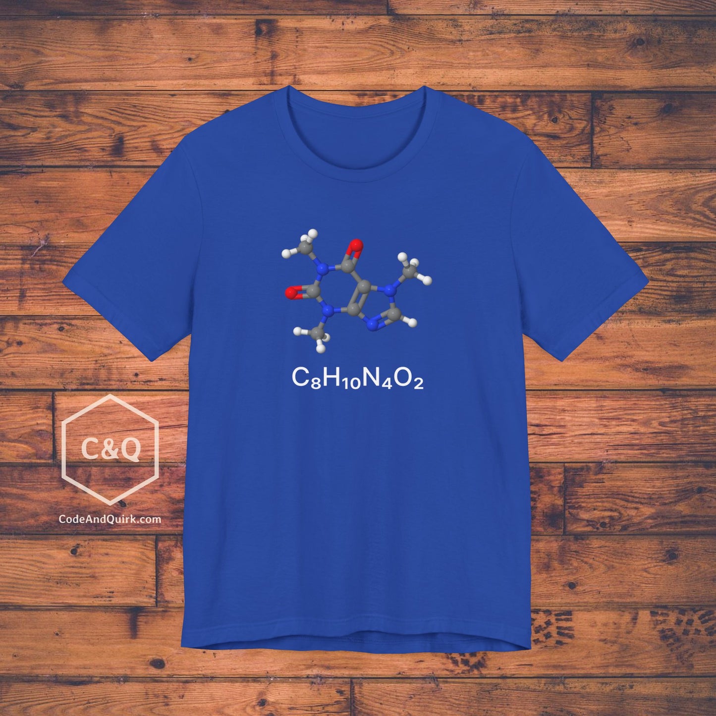 Caffeine Molecule With Formula geeky T-shirt