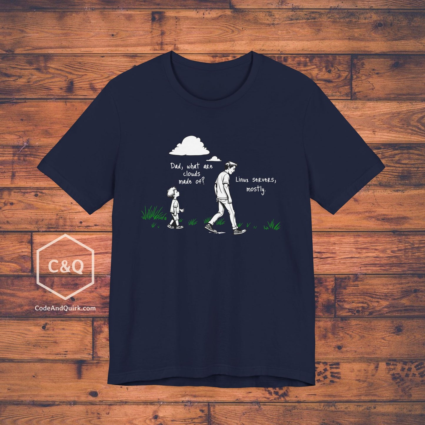 What are clouds made of - Linux servers, geeky T-shirt