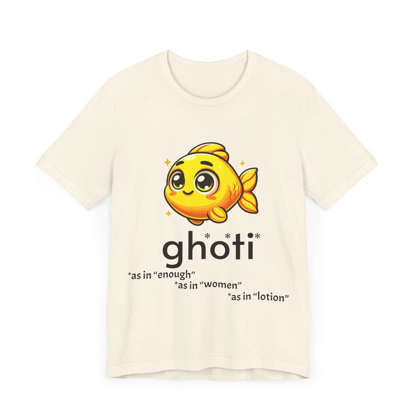 T-Shirt Fish/Ghoti English Pronunciation Joke T-Shirt for language geeks, Unisex Jersey Short Sleeve Tee