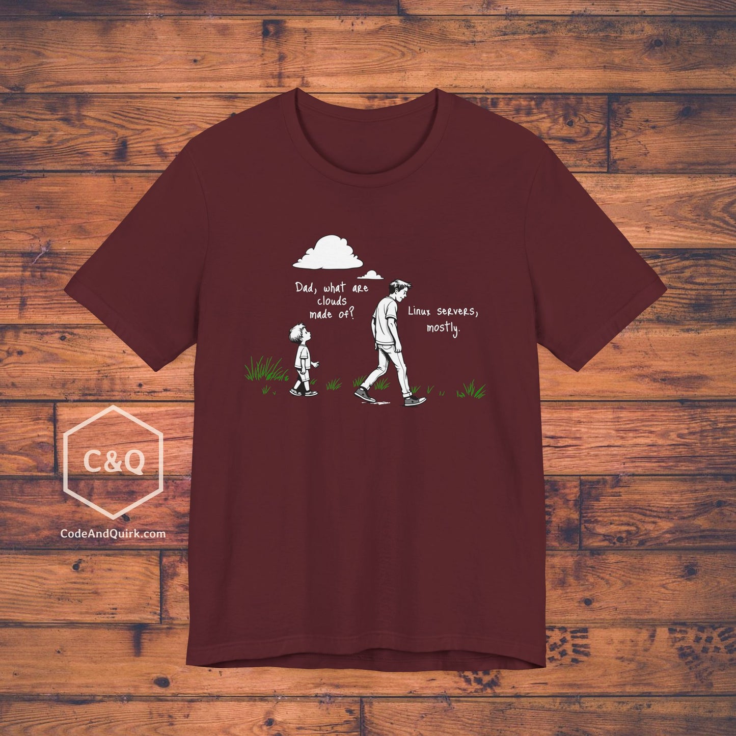 What are clouds made of - Linux servers, geeky T-shirt