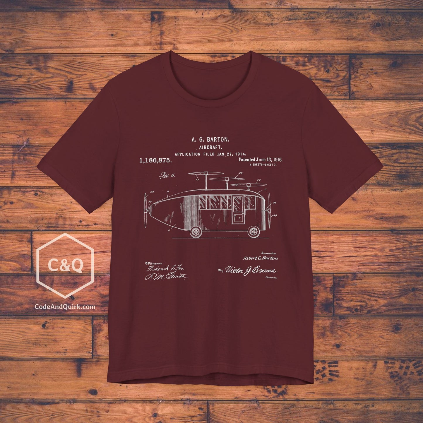 Aircraft Patent 1186875 - aviation fan's T-Shirt