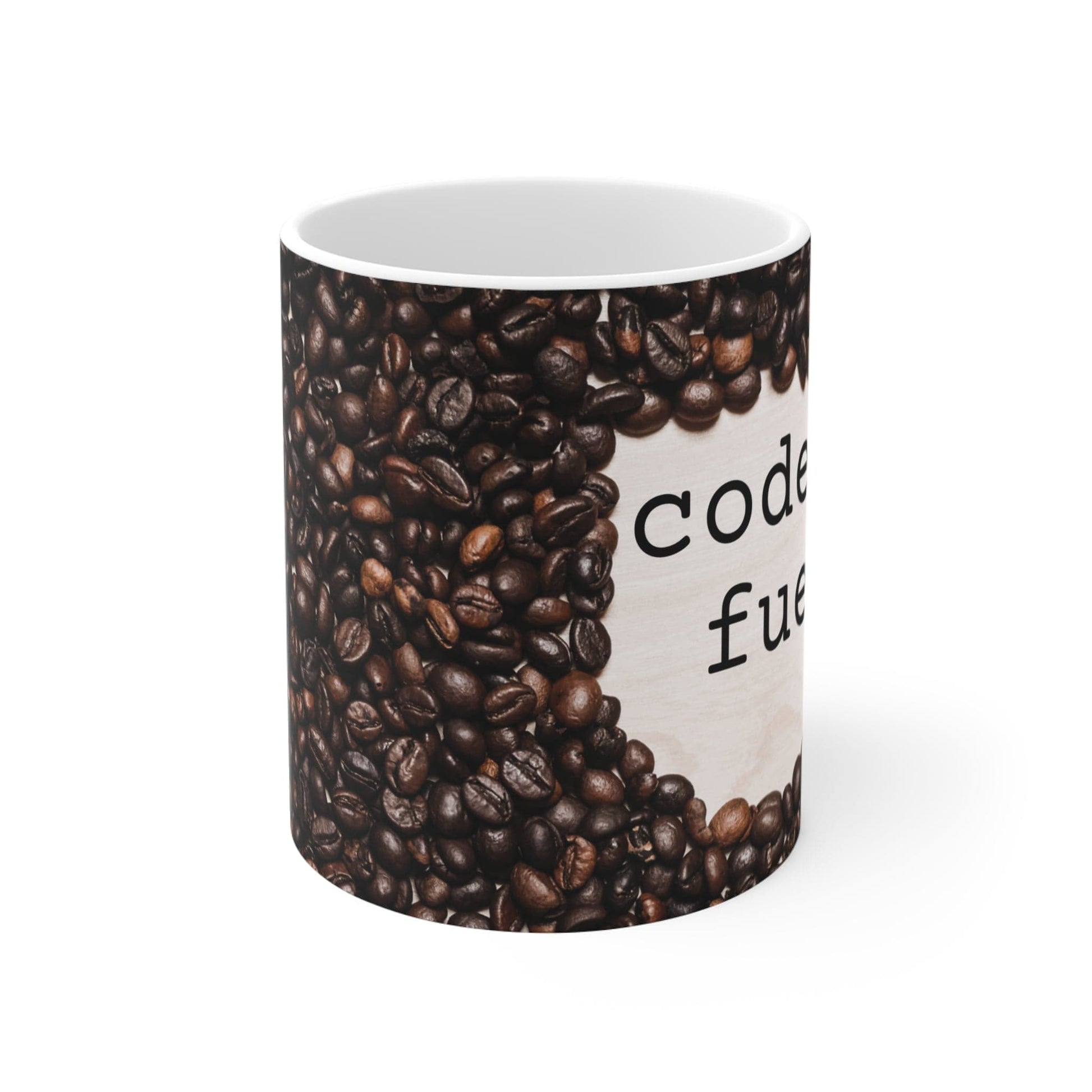 Mug 11oz Coder Fuel Coffee Mug With Coffee Beans