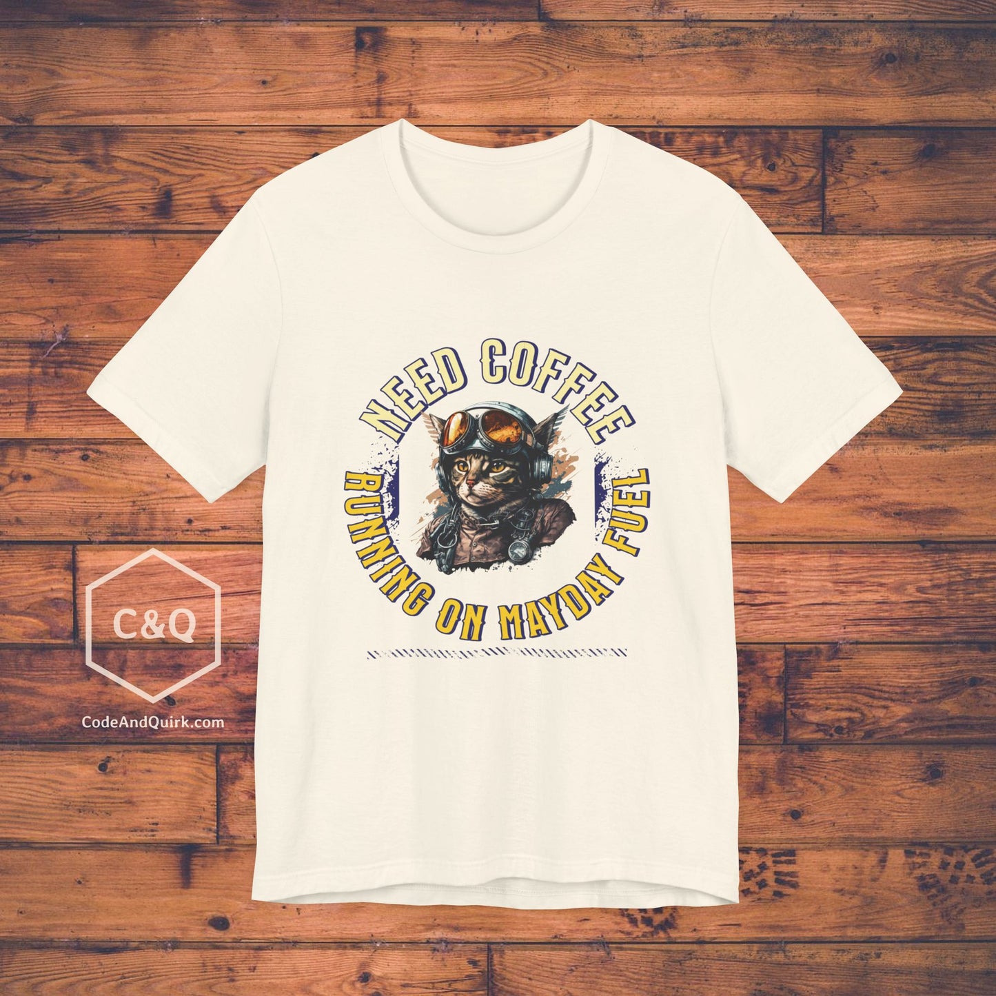 Mayday Fuel Pilot Cat - aviation fan's T-Shirt