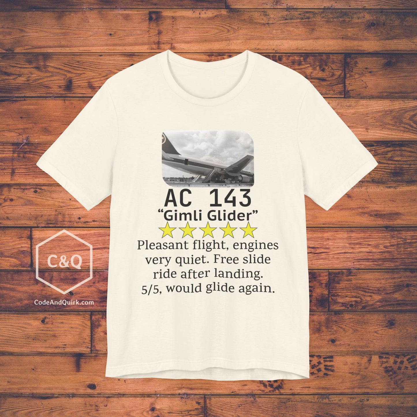 AC 149 flight review, Gimli Glider - aviation fan's T-Shirt
