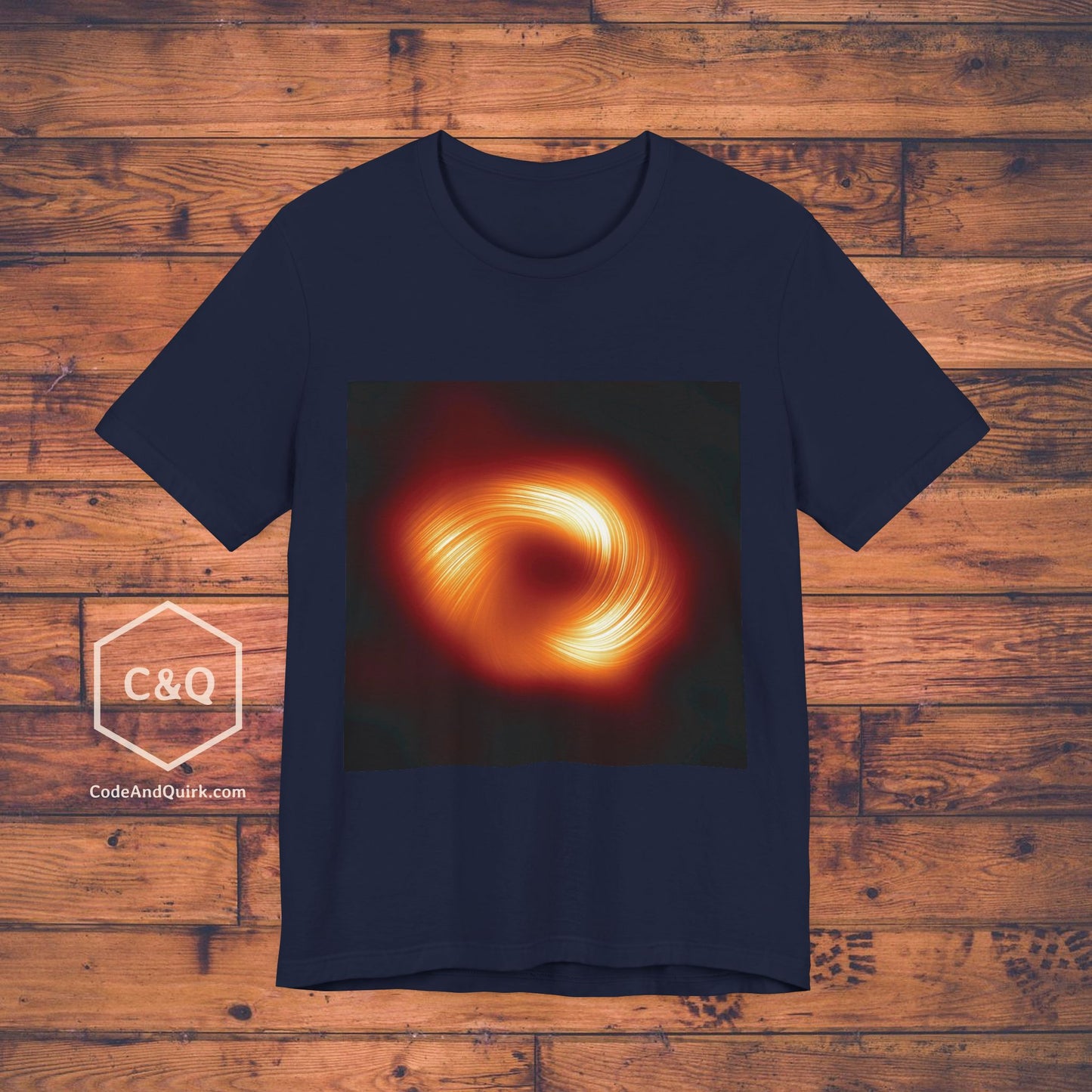 Black hole Sgr A* polarized light space photo - geeky T-shirt