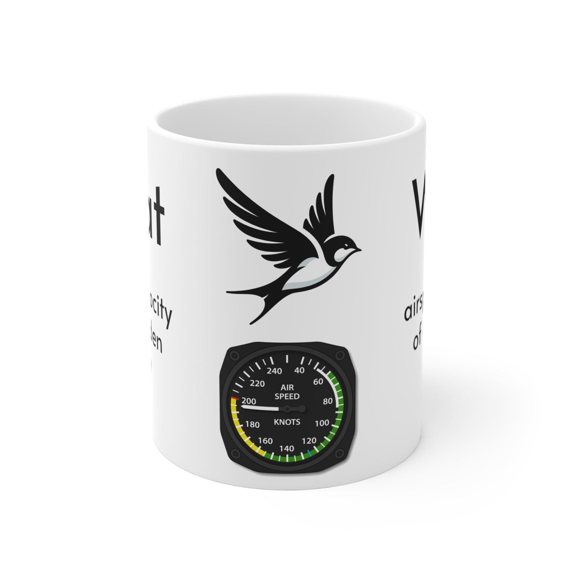 Mug 11oz Airspeed velocity of an unladen swallow Monty Python mug