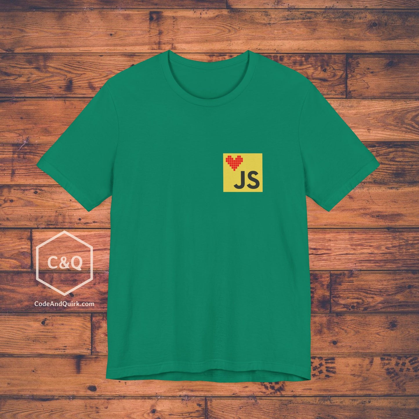 JavaScript Heart understated programmer's T-Shirt