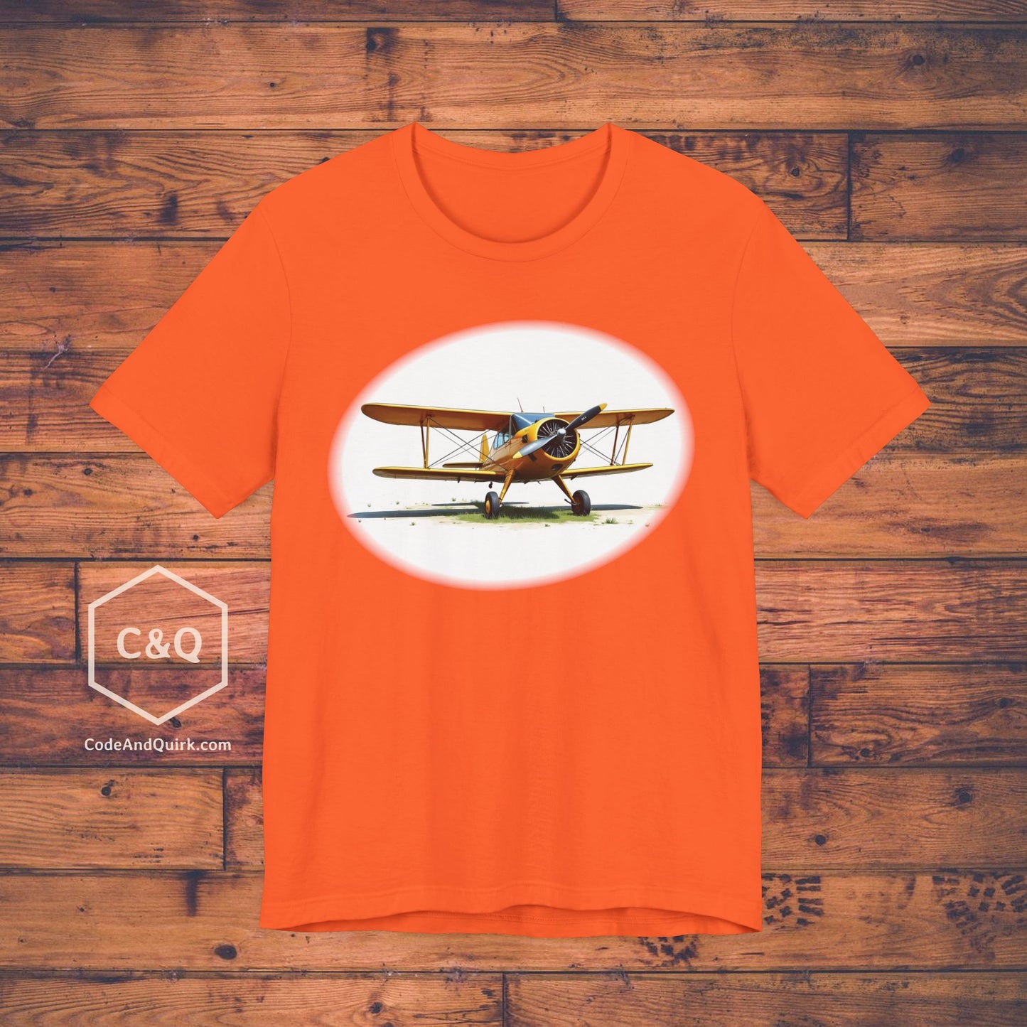 Single-prop GA biplane AN-2 on a grass airfield - aviation fan's T-Shirt