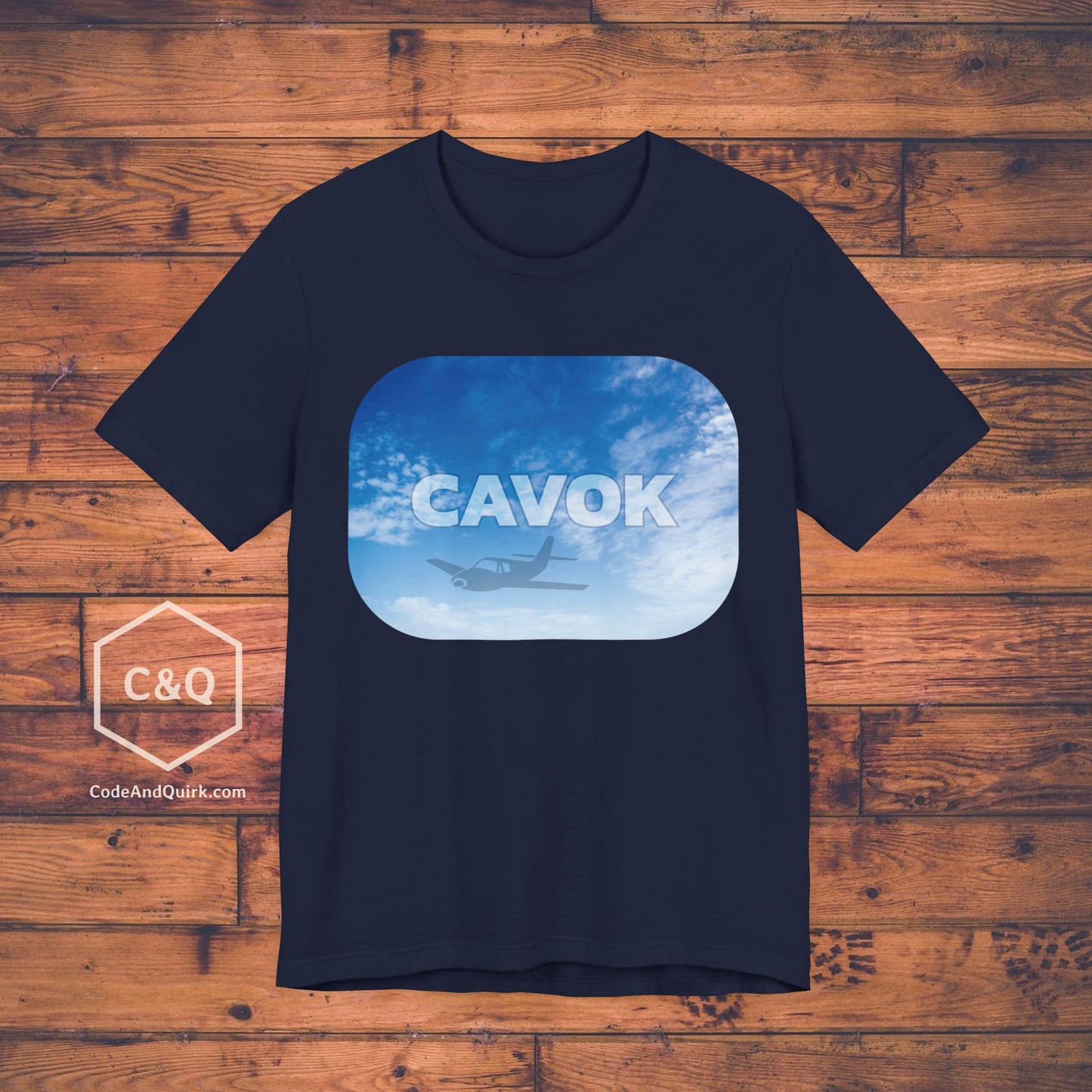 CAVOK blue sky aviation geek's T-Shirt v1