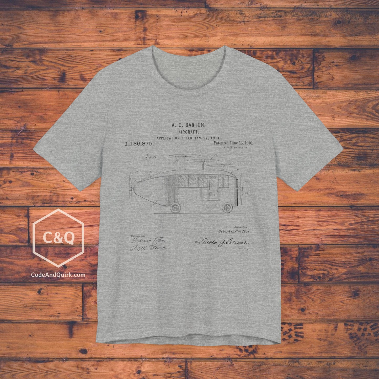Aircraft Patent 1186875 - aviation fan's T-Shirt