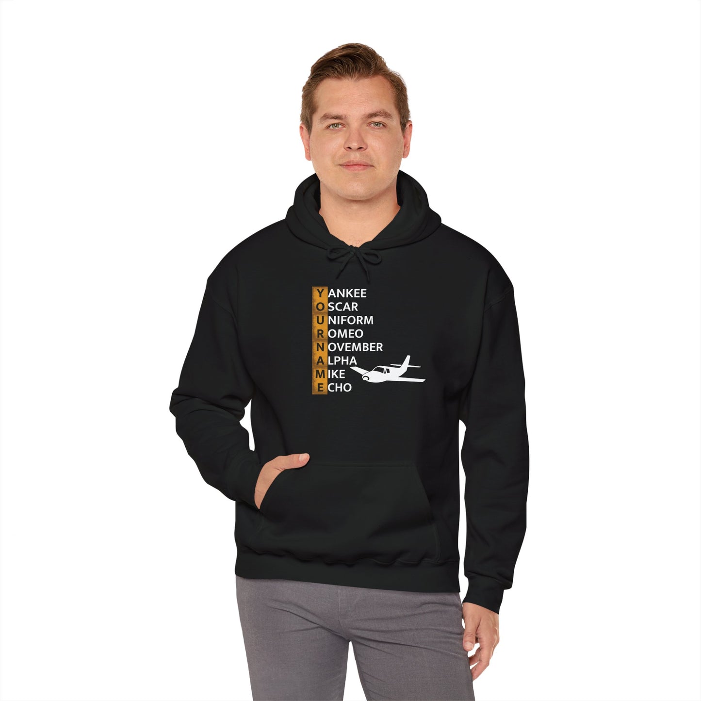 Your Name in NATO Phonetic Alphabet Personalized Aviation Hoodie