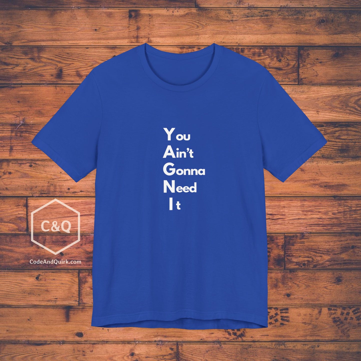 YAGNI shirt for coders - Unisex Jersey Short Sleeve Tee