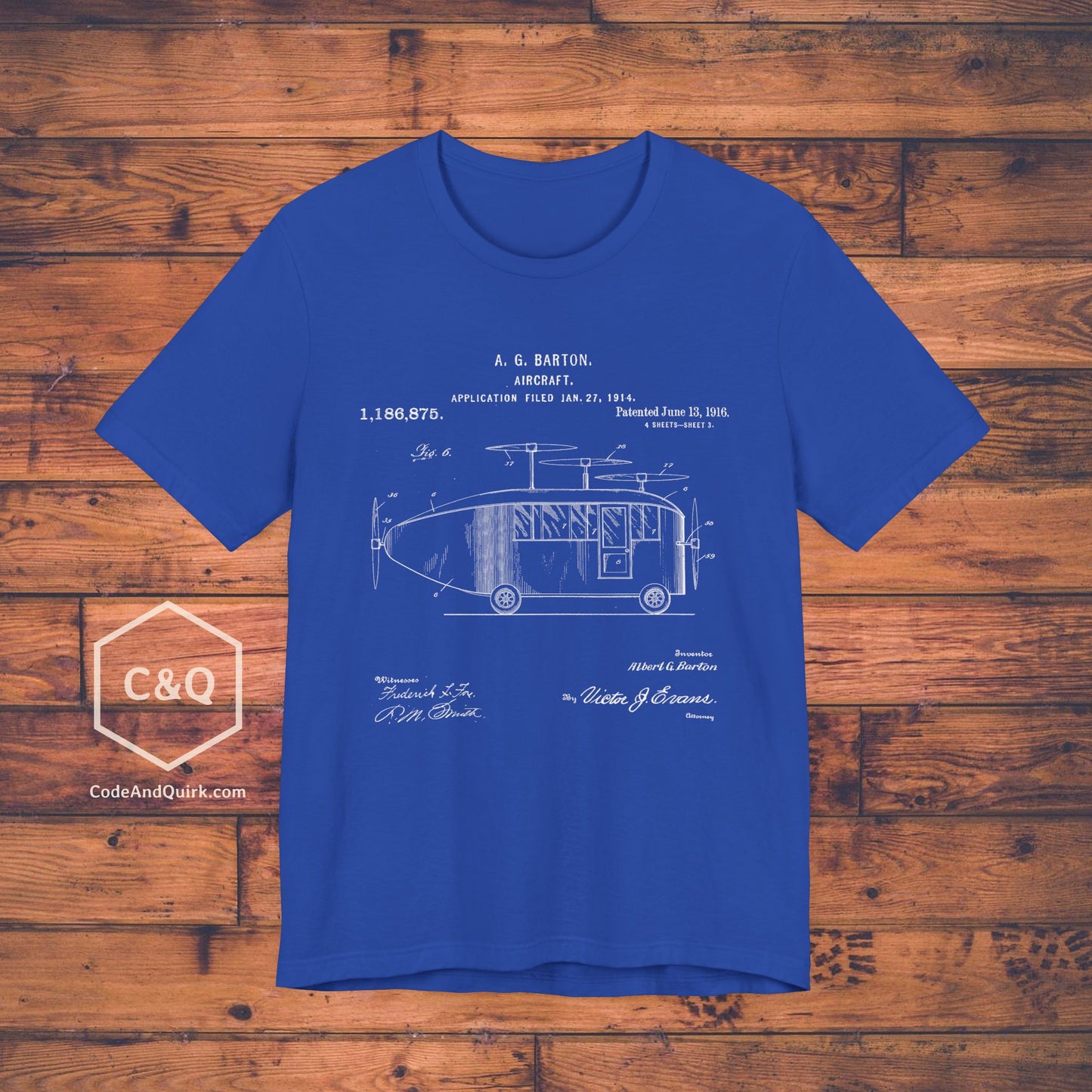 Aircraft Patent 1186875 - aviation fan's T-Shirt