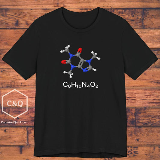 Caffeine Molecule With Formula geeky T-shirt