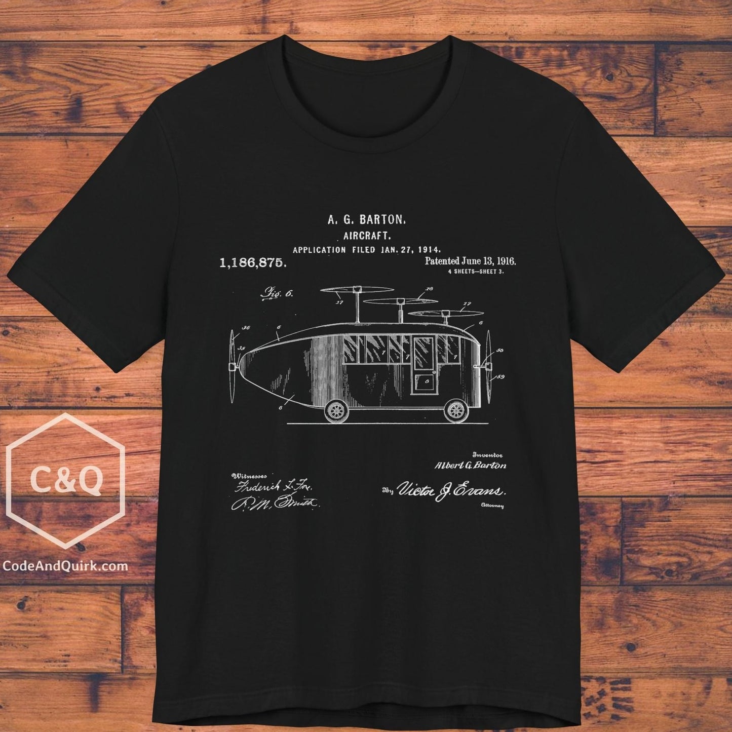 Aircraft Patent 1186875 - aviation fan's T-Shirt