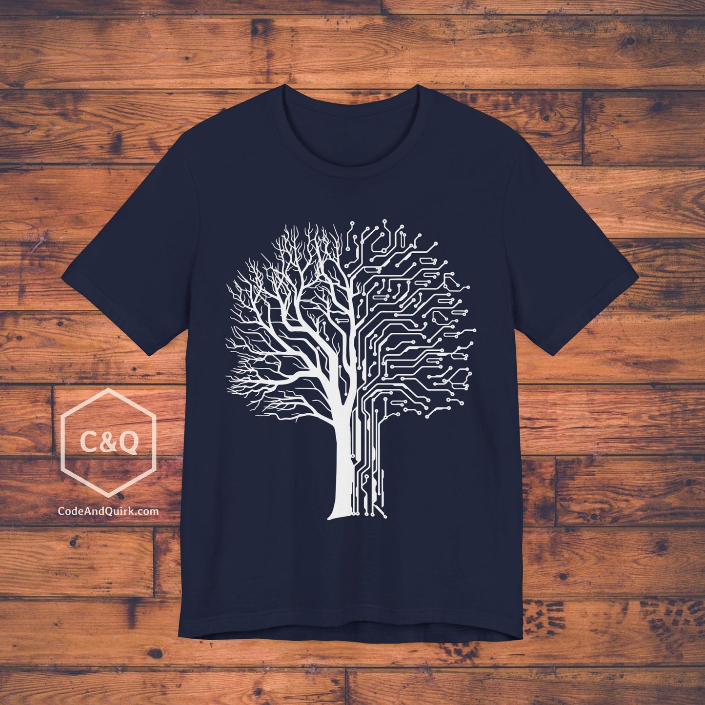 Electronic tree geeky T-shirt