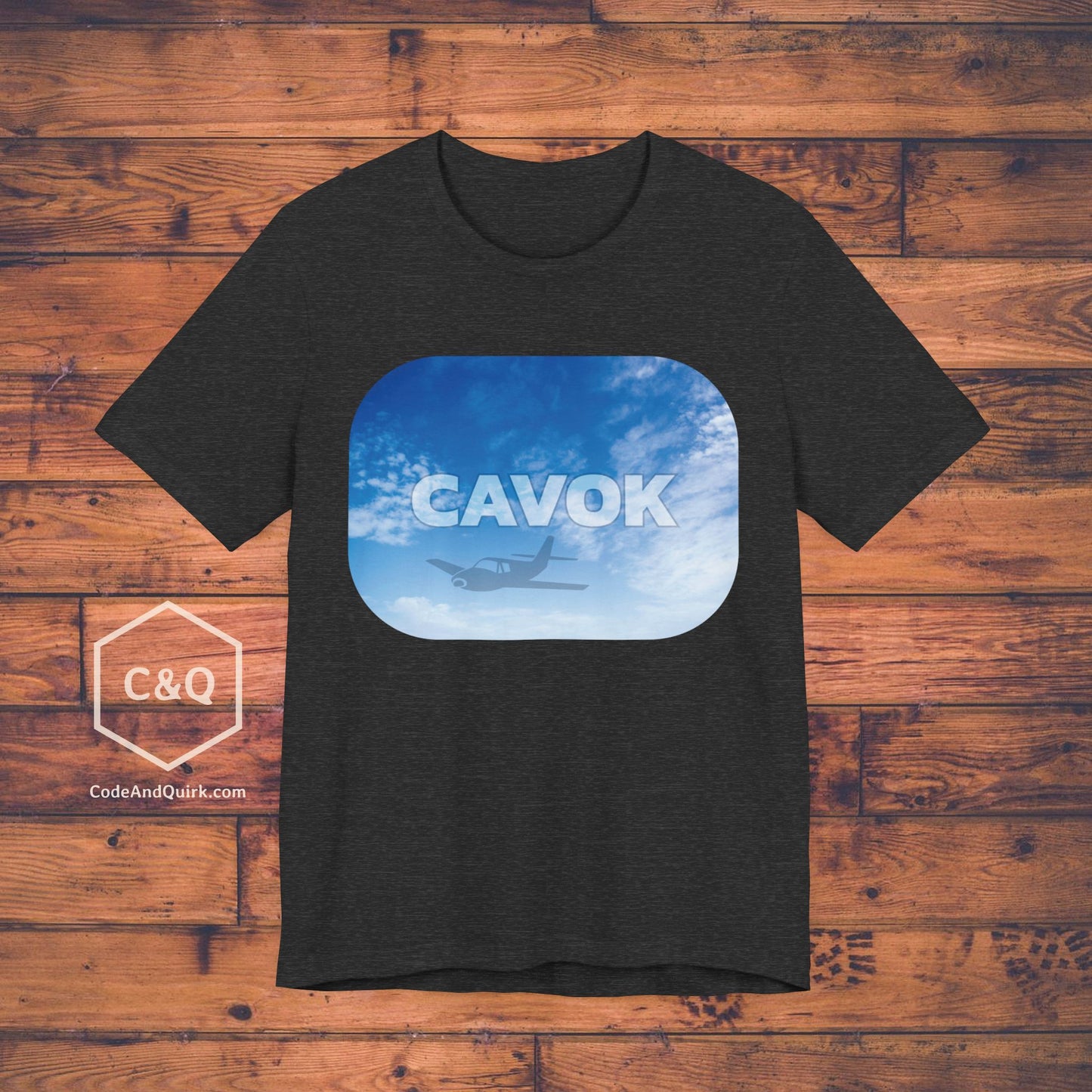 CAVOK blue sky aviation geek's T-Shirt v1