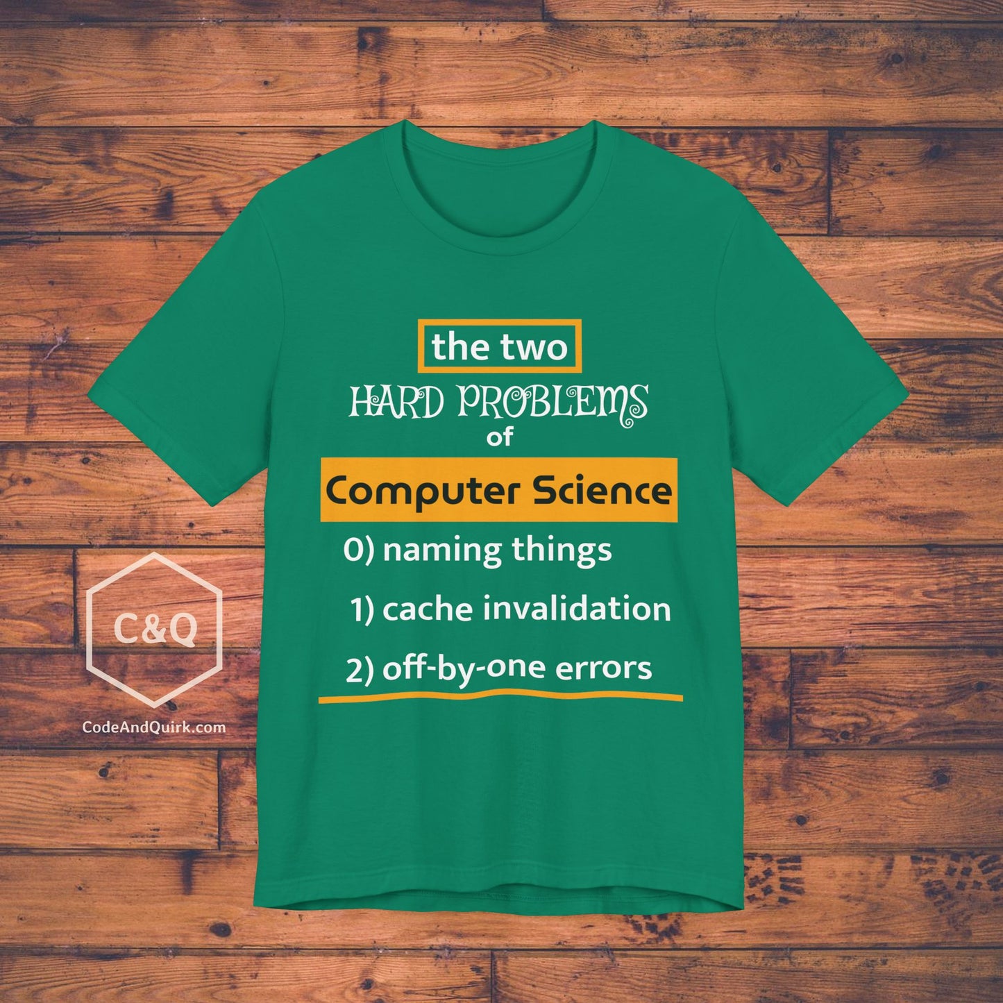 Two Hard Problems of Computer Science witty programmer's T-Shirt