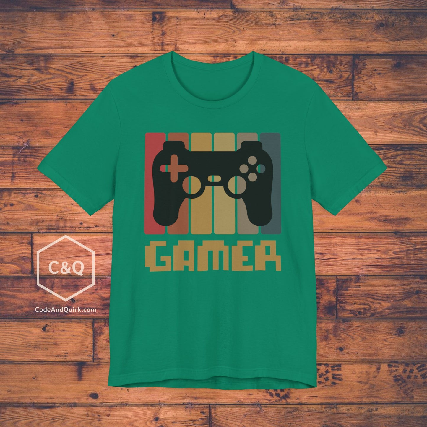 Gamer T-Shirt, geeky tee with retro design for video game nerds