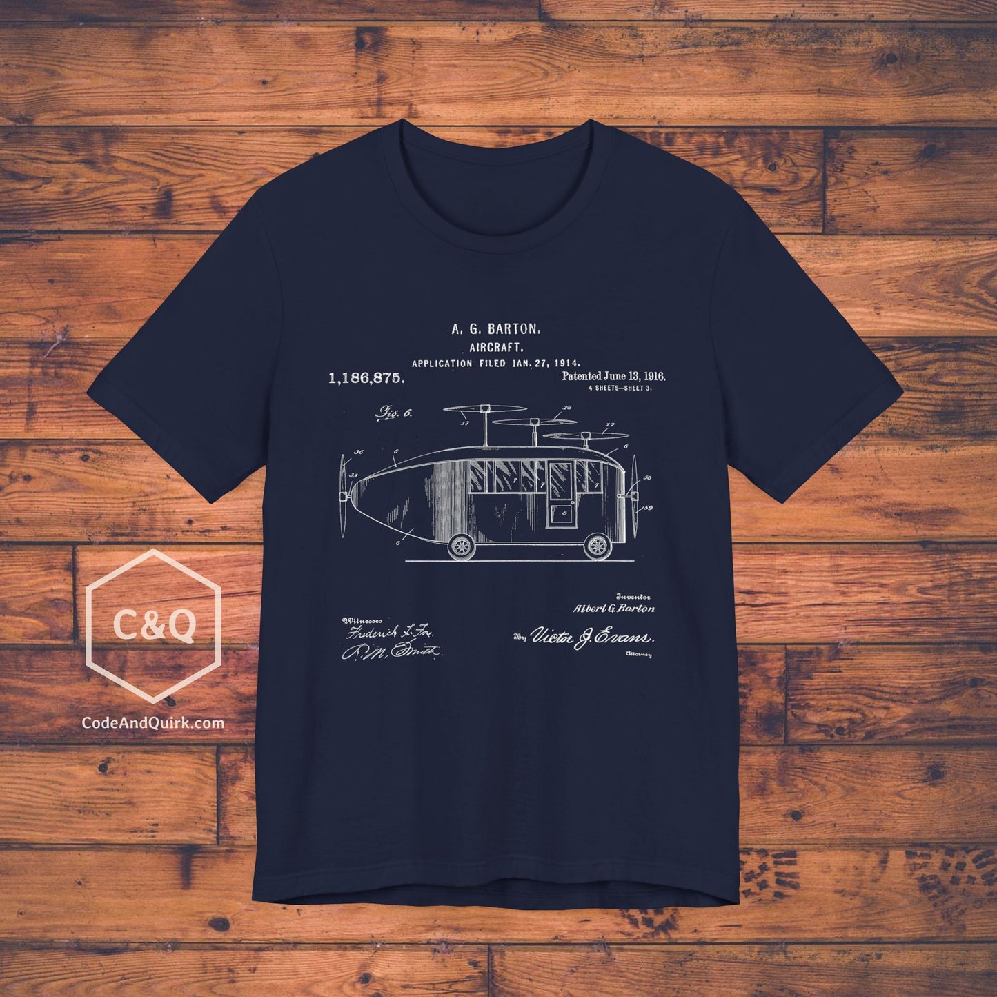 Aircraft Patent 1186875 - aviation fan's T-Shirt