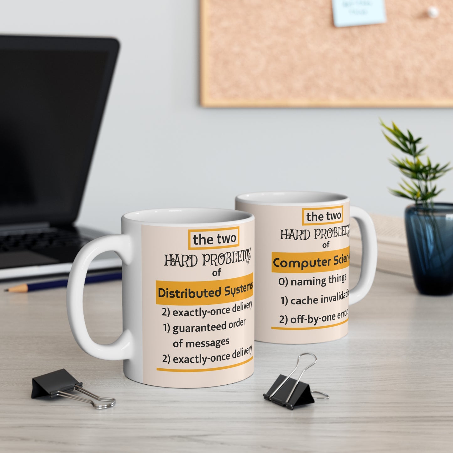 Two Hard Problems of Computer Science witty programmer's mug