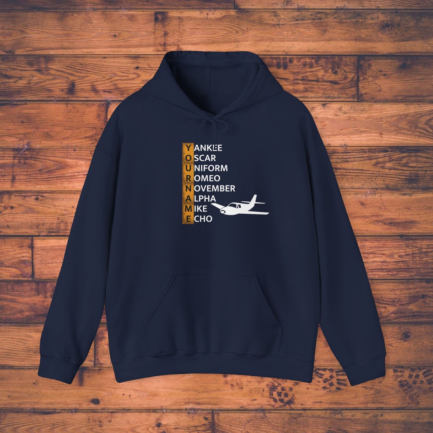 Your Name in NATO Phonetic Alphabet Personalized Aviation Hoodie