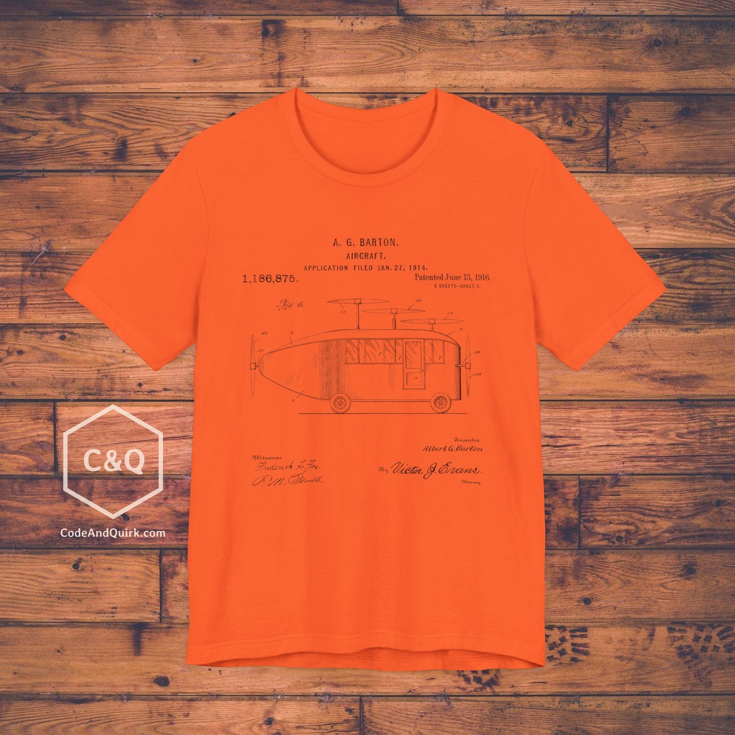 Aircraft Patent 1186875 - aviation fan's T-Shirt