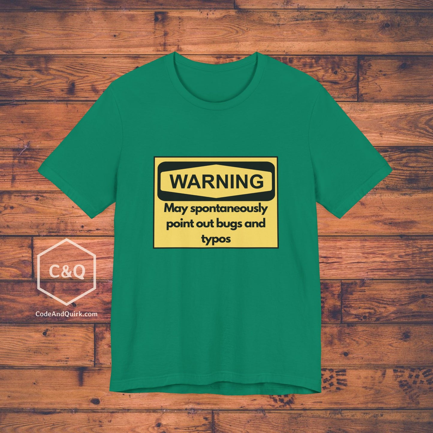 T-shirt for nitpicker coders, warning sign - Unisex Jersey Short Sleeve Tee