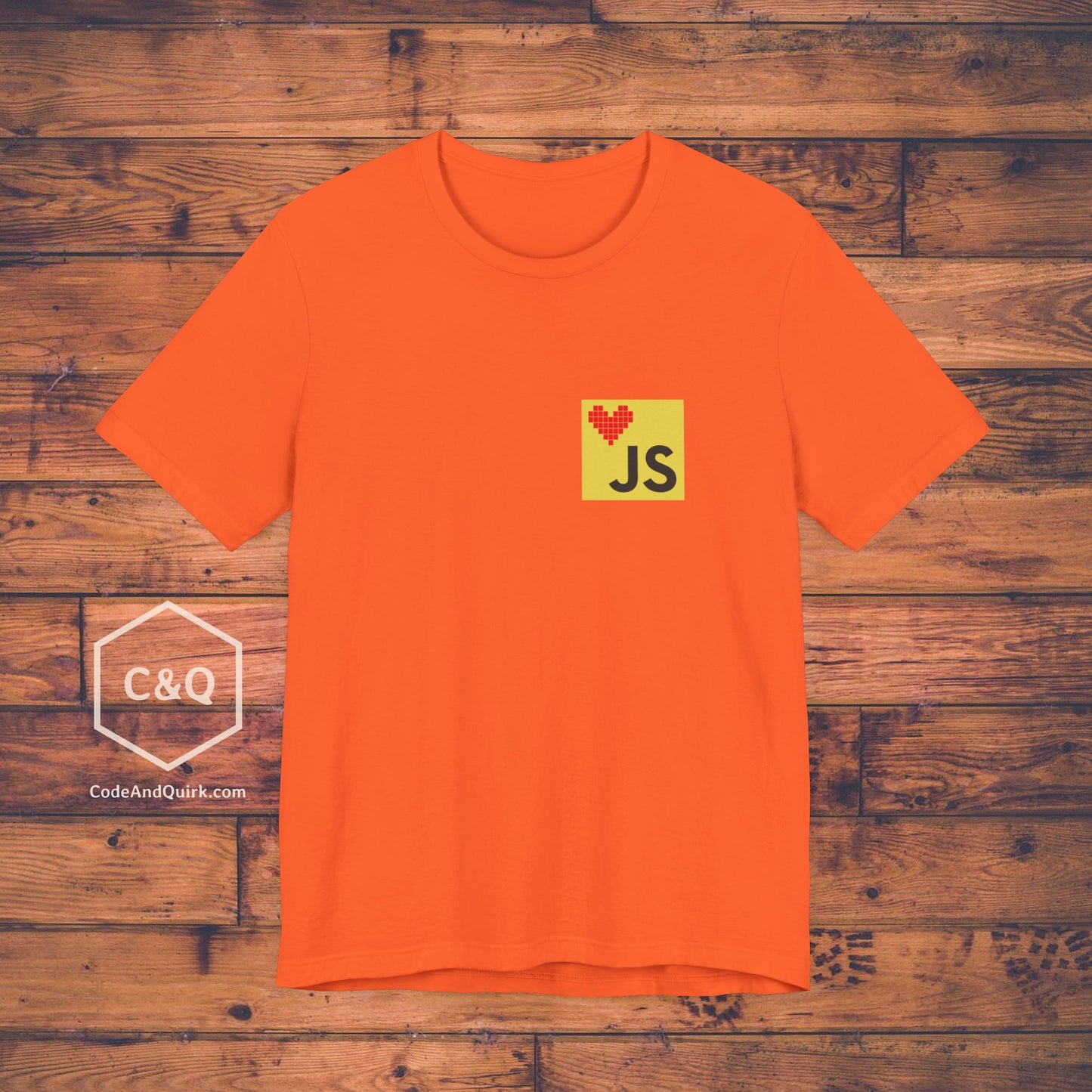 JavaScript Heart understated programmer's T-Shirt