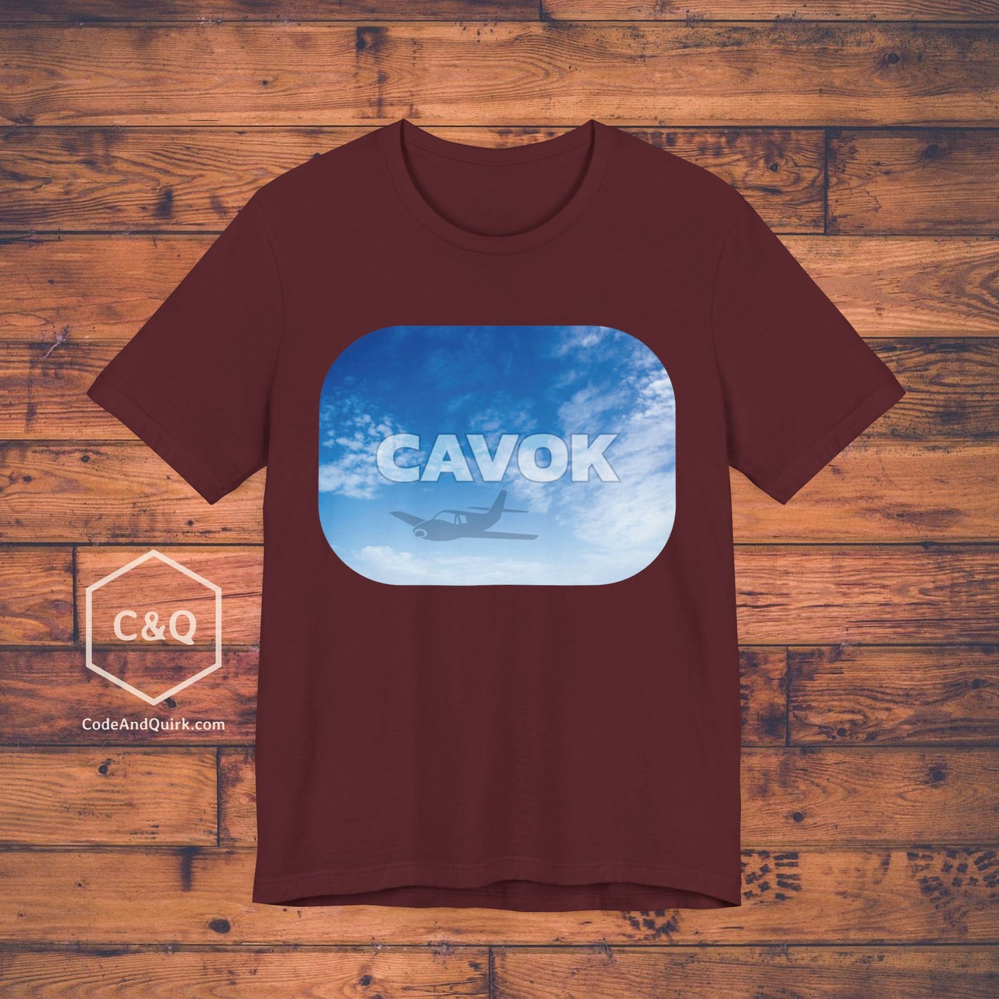 CAVOK blue sky aviation geek's T-Shirt v1
