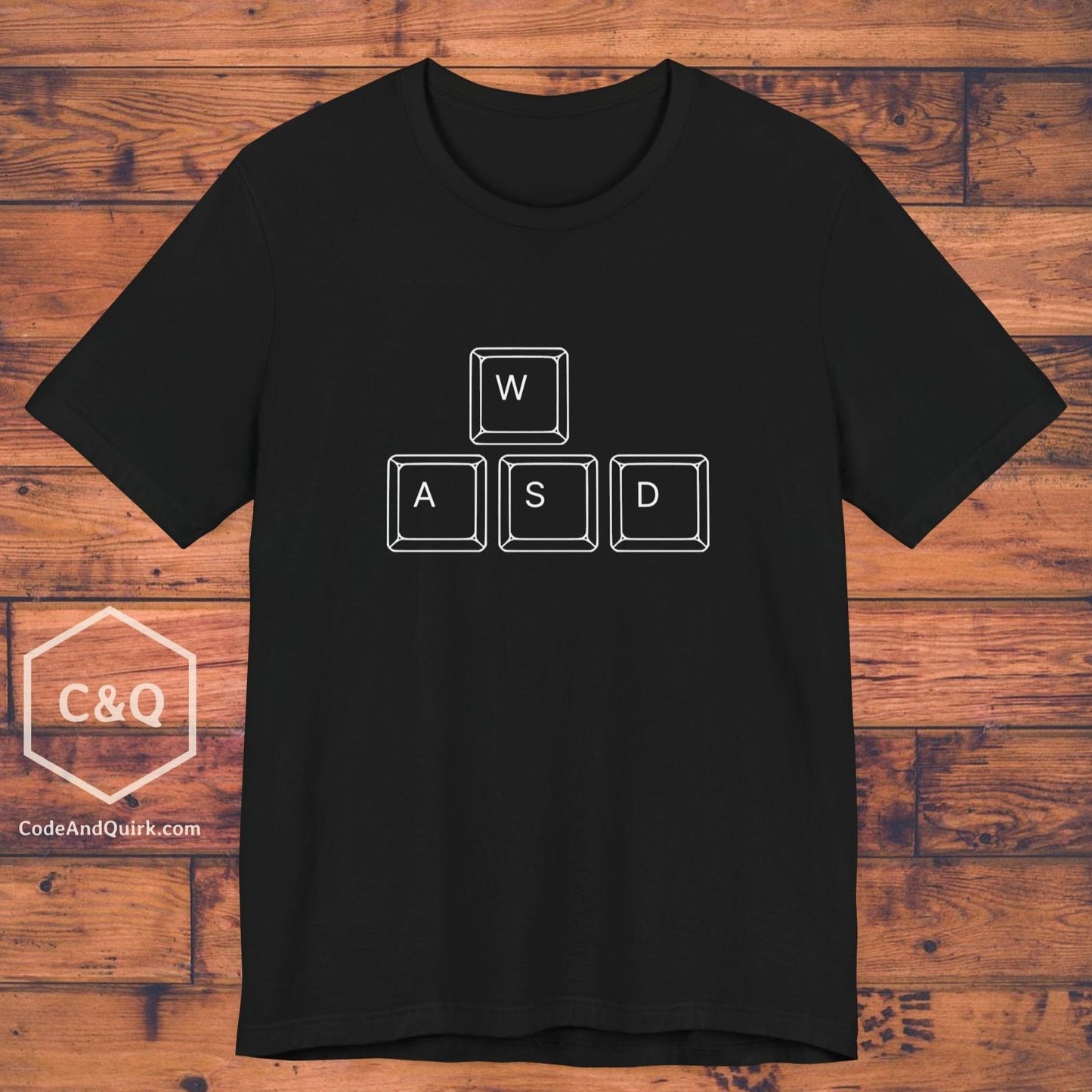WASD keys PC gamer's geeky T-shirt