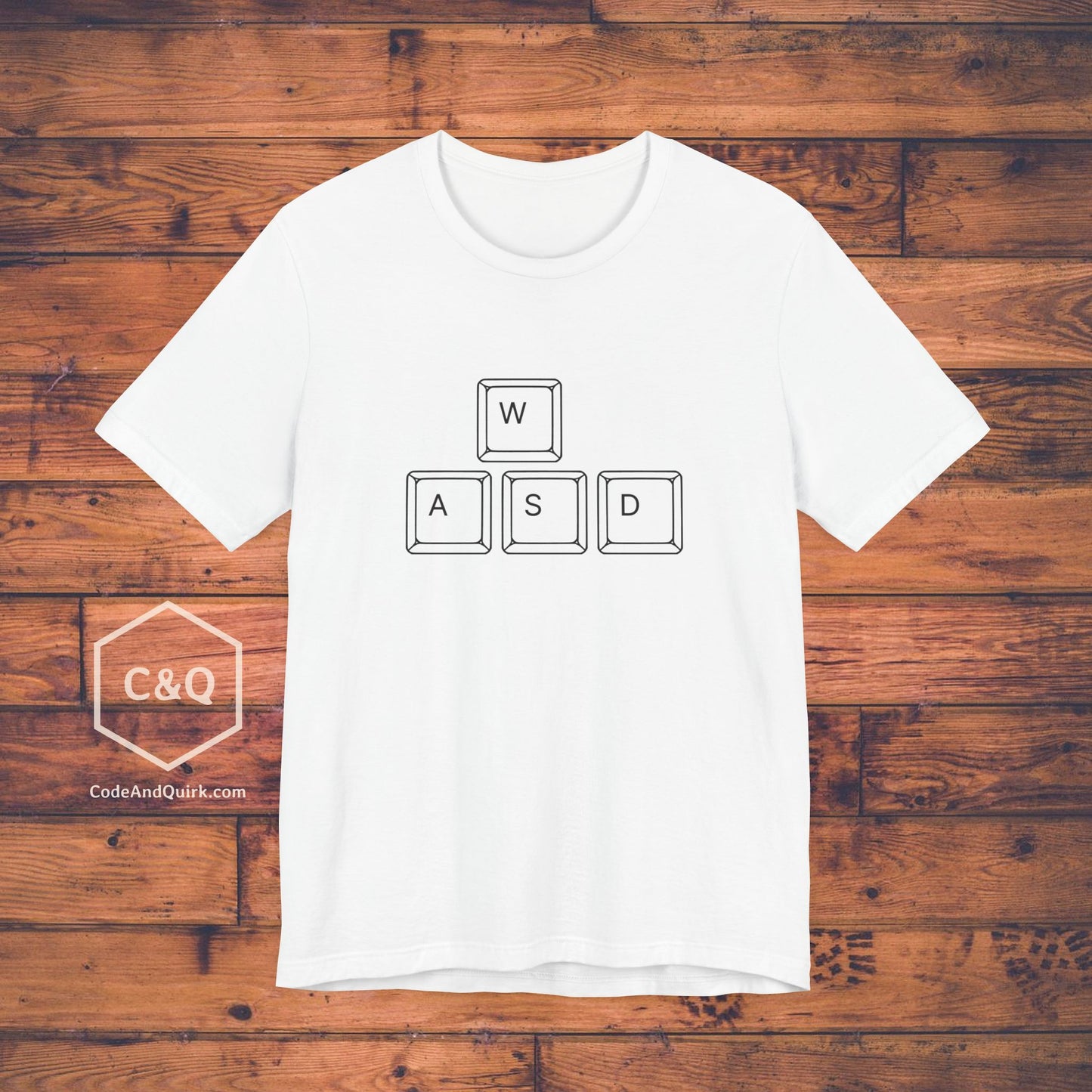 WASD keys PC gamer's geeky T-shirt