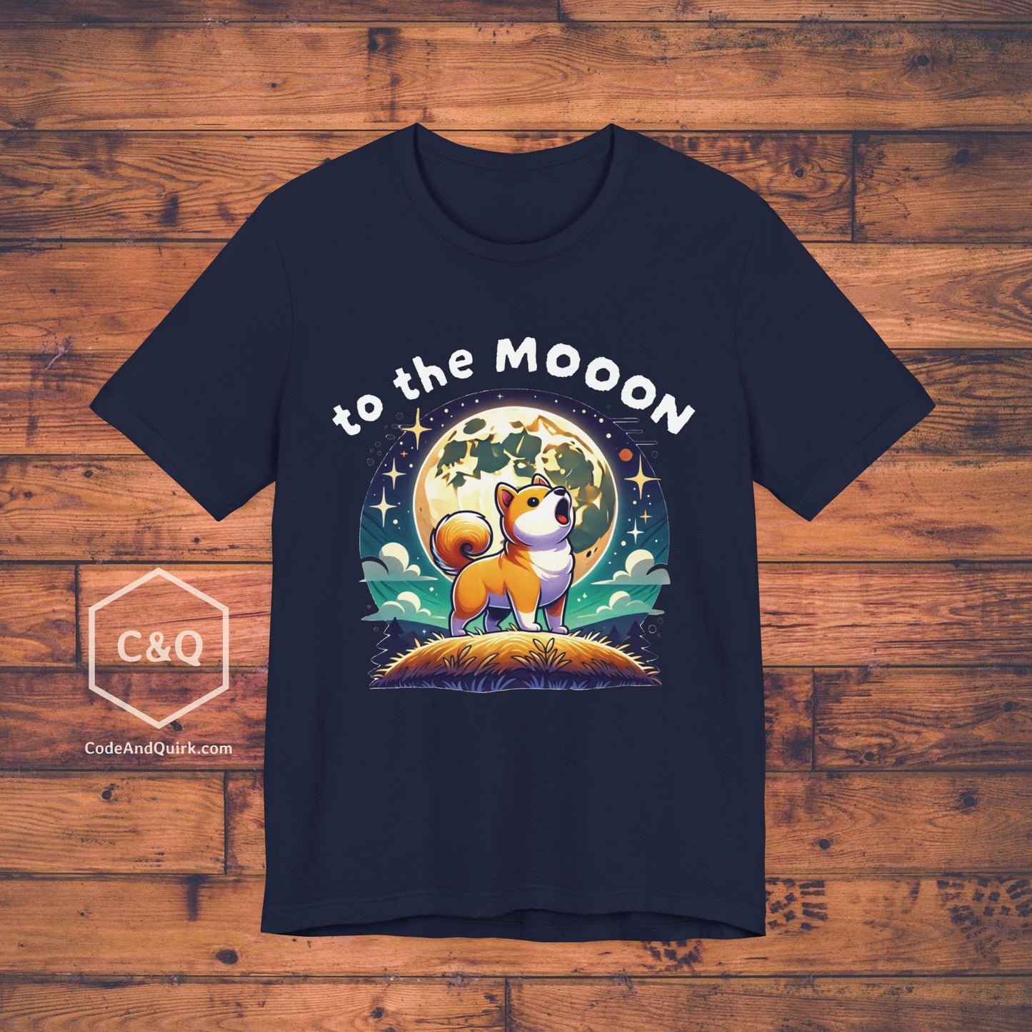 To the MOOON! Dogecoin Shiba doge crypto fans' geeky T-Shirt