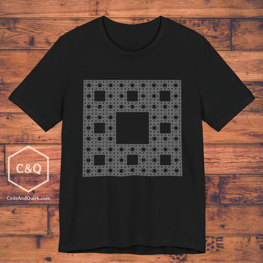 Fractal pattern Sierpinski Carpet geeky T-shirt