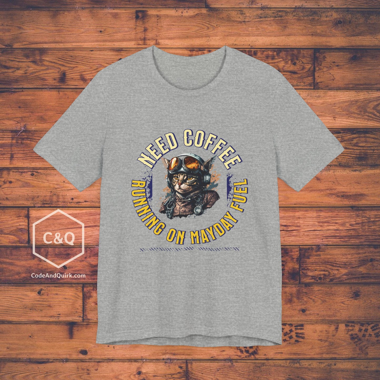 Mayday Fuel Pilot Cat - aviation fan's T-Shirt
