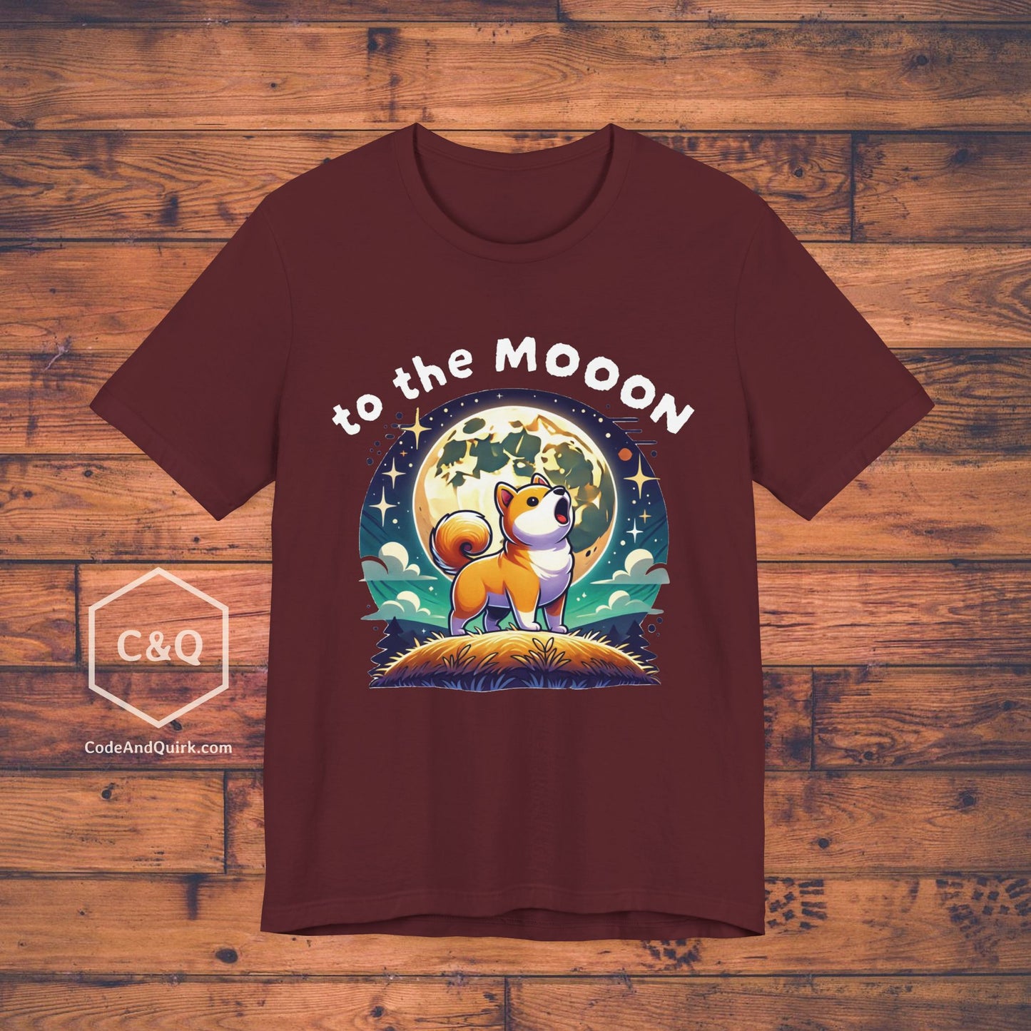 To the MOOON! Dogecoin Shiba doge crypto fans' geeky T-Shirt