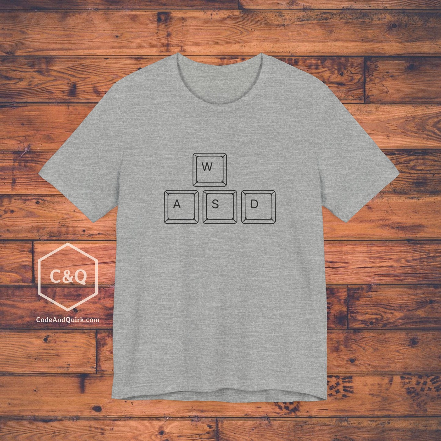 WASD keys PC gamer's geeky T-shirt