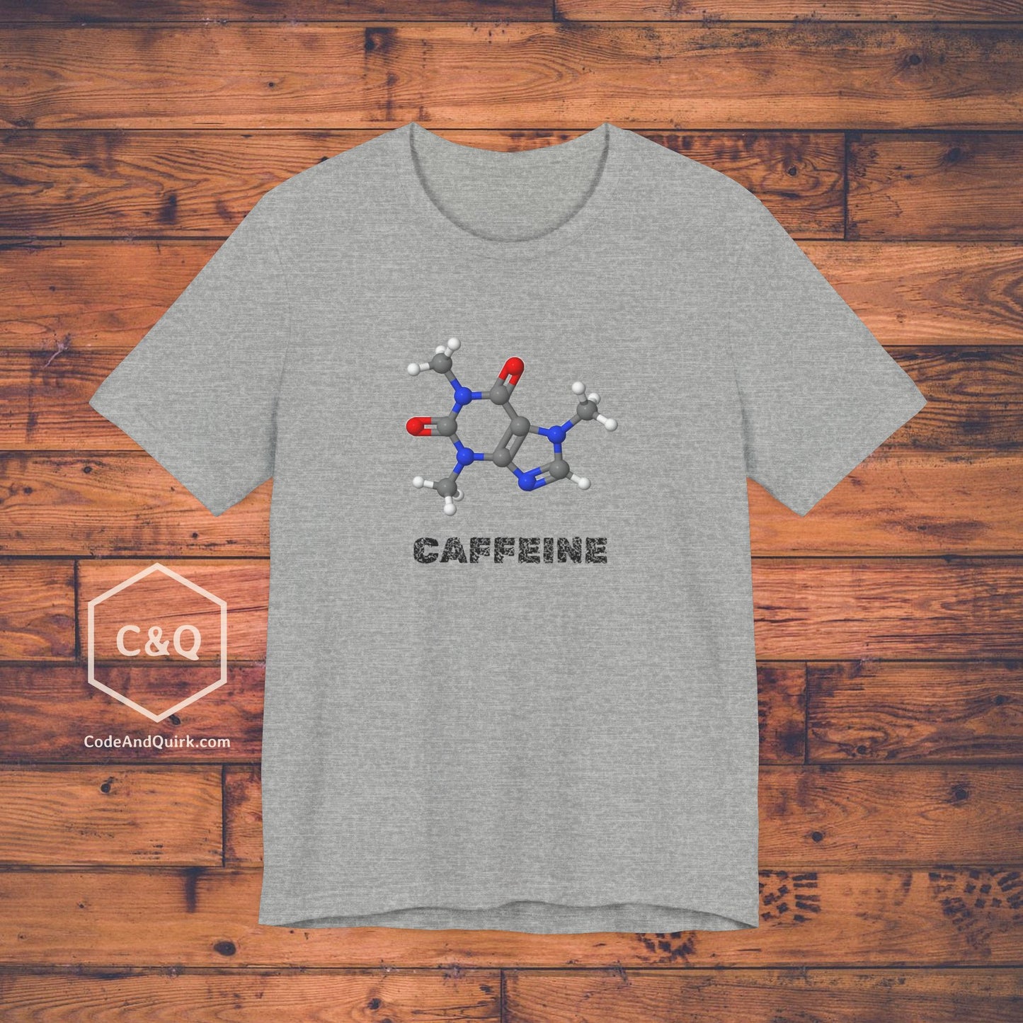 Caffeine Molecule Without Formula geeky T-shirt